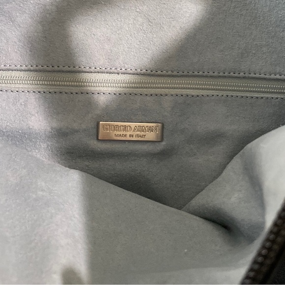 Giorgio Armani black leather purse/shoulder bag new without tags - Picture 8 of 9